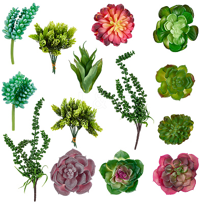 PVC Artificial Succulent Plant AJEW-SP0004-35A-1