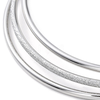 Non-Tarnish 3Pcs 304 Stainless Steel Plain Bangles Set BJEW-G684-02A-P-1