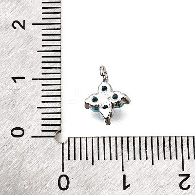 Brass Micro Pave Cubic Zirconia Pendants KK-D356-07B-P-1