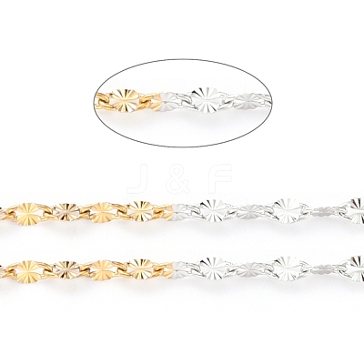 Two Tone 304 Stainless Steel Dapped Chains CHS-B001-21-1