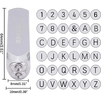 Iron Metal Stamps Set AJEW-BC0005-92-1