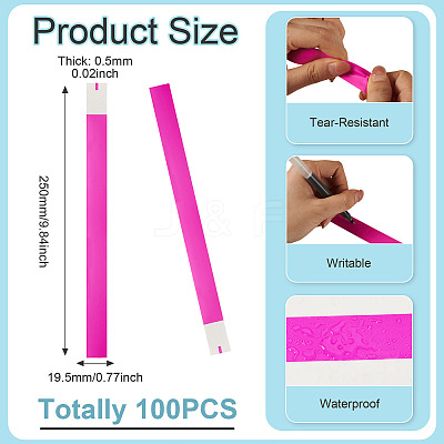Luminous Paper Disposable Wristbands BJEW-TAC0075-001C-1