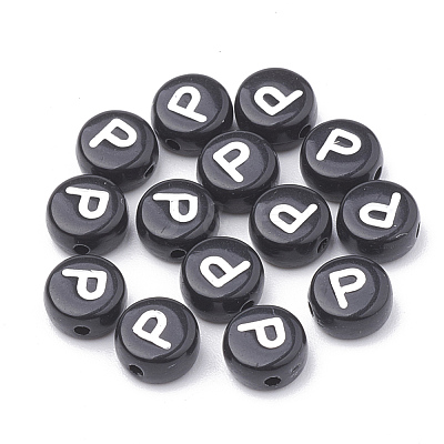 Opaque Acrylic Beads SACR-N002-02P-1