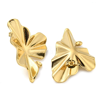 Ion Plating(IP) 304 Stainless Steel Ear Studs EJEW-P270-02G-1