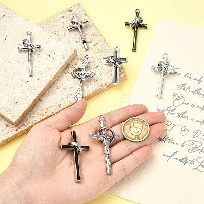 8Pcs 8 Styles Tibetan Style Alloy Big Pendants FIND-CJ0005-85-1
