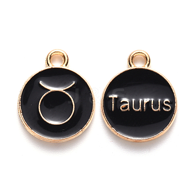 Alloy Enamel Pendants X-ENAM-S124-01B-08C-1