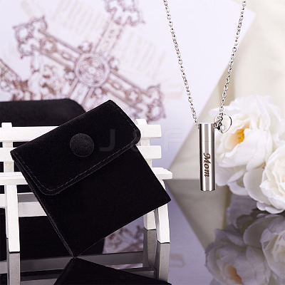 1Pc Word 304 Stainless Steel Column Urn Ashes Necklace DIY-TA0010-07E-1