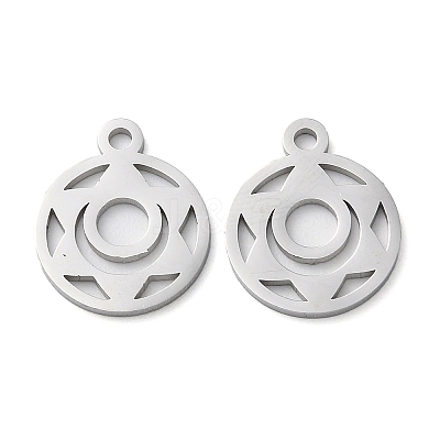 Non-Tarnish Chakra Theme 304 Stainless Steel Charms STAS-Q303-03P-1