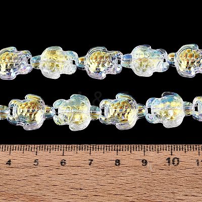 Electroplate Transparent Glass Beads Strands EGLA-N055-04A-11-1