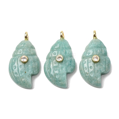 Natural Amazonite Carved Pendants G-H357-05G-01-1