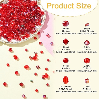 8 Strands 8 Styles Glass Bead Strands GLAA-YW0004-44A-1