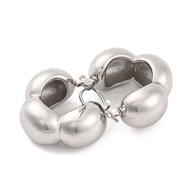 Non-Tarnish 304 Stainless Steel Hoop Earrings for Women EJEW-Z057-05P-1