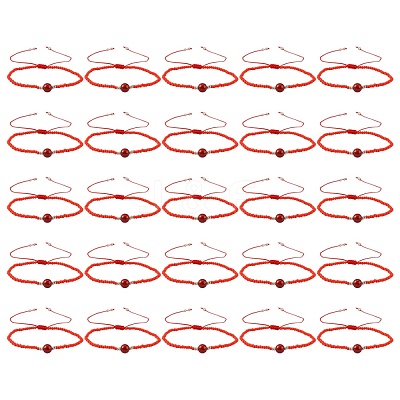 Nylon Thread Braided Beads Bracelets BJEW-JB04346-06-1