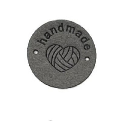 Microfiber Knitting Heart Label Tags PATC-PW0001-001A-1