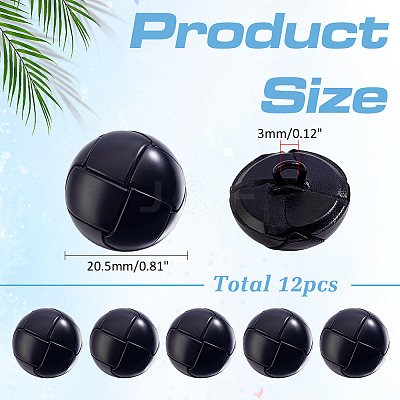12Pcs Cowhide Shank Buttons BUTT-ME0001-41A-1