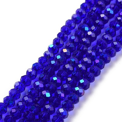 Electroplate Glass Beads Strands EGLA-A034-T4mm-L16-1