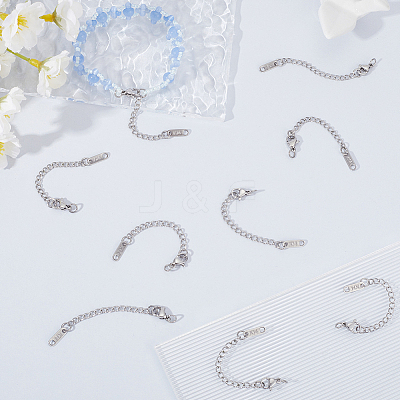 50Pcs 304 Stainless Steel Chain Extender STAS-BBC0005-49-1