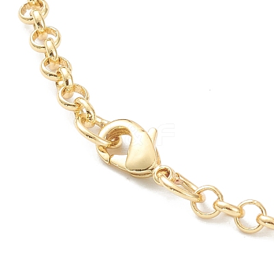 Brass Rolo Chain Necklace Making MAK-F036-01G-1