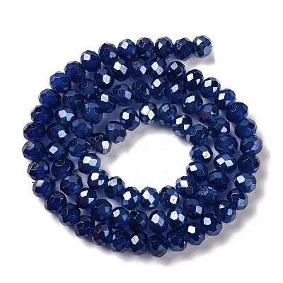 Baking Electroplate Glass Beads Strands DGLA-A039-J10mm-B04-1