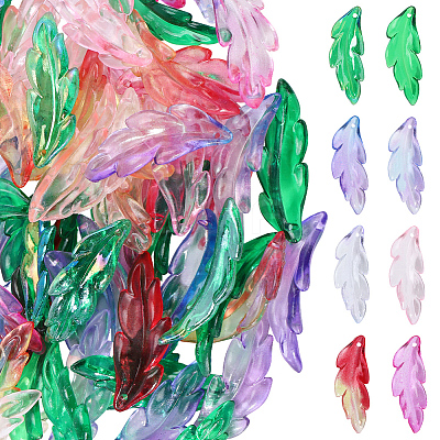 120Pcs 8 Colors Plastic Pendants FIND-SC0020-73-1
