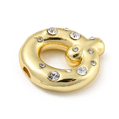 Brass Micro Pave Clear Cubic Zirconia Pendants KK-E093-04G-Q-1