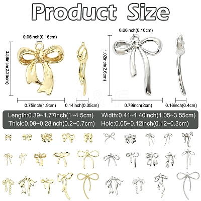 30Pcs 30 Styles Alloy Pendants FIND-YW0012-09-1