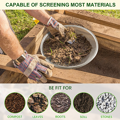 6Pcs 6 Styles Iron Mesh Garden Sieve TOOL-DL0001-05-1