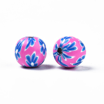 Handmade Polymer Clay Beads CLAY-S092-71-1