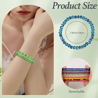 20Pcs Glass Beads Bracelets BJEW-SW001599-01-1