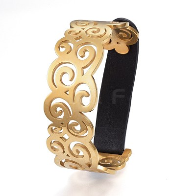 304 Stainless Steel Bangles X-BJEW-F354-14G-1