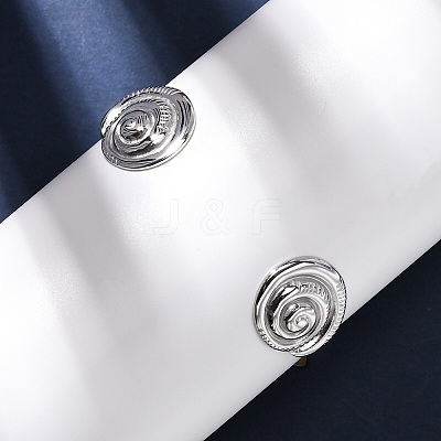 304 Stainless Steel Cuff Bangles for Women BJEW-C123-01B-P-1