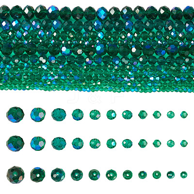 11 Strands 11 Styles Electroplate Glass Beads Strands EGLA-TA0003-01A-1