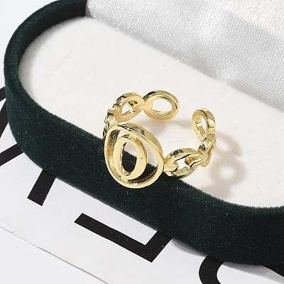Brass Open Cuff Rings for Women RJEW-K289-01G-O-1