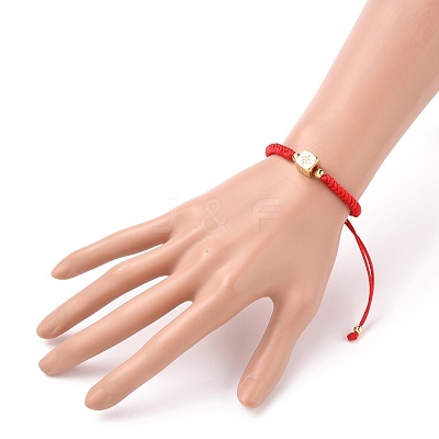 Adjustable Nylon Thread Braided Bead Bracelets BJEW-JB05695-02-1