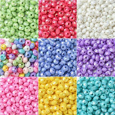 Opaque Acrylic Beads MACR-YW0003-55F-1