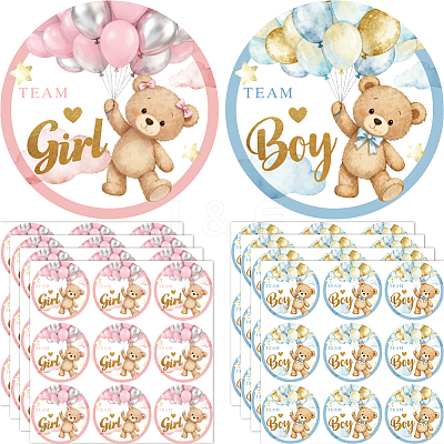 Flat Round Self-Adhesive Stickers DIY-WH0928-002-1
