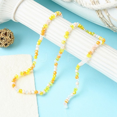 Electroplate Glass Beads Strands EGLA-yw0002-C04-1