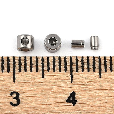 304 Stainless Steel Crimp Beads STAS-Z090-02P-1