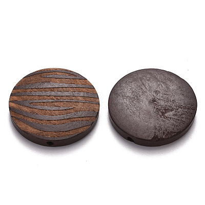 Painted Natural Wood Beads WOOD-N006-06E-1