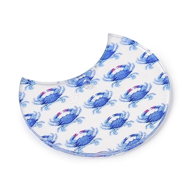 Printed Opaque Acrylic Pendants FIND-K017-10A-1