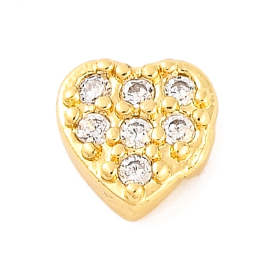 Rack Plating Brass Micro Pave Clear Cubic Zirconia Cabochons KK-F874-02G-04-1