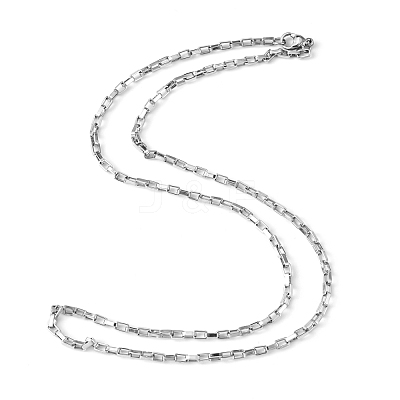 Non-Tarnish Box Chain Necklace for Men X-NJEW-F027-17-2.5mm-1