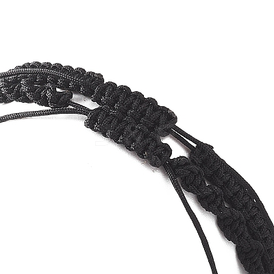 2Pcs 2 Style Natural Pearl Braided Bead Bracelets Set with Nylon Cord for Women BJEW-JB09141-02-1