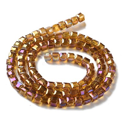 Electroplate Glass Beads Strands EGLA-R030-6x6mm-17-1