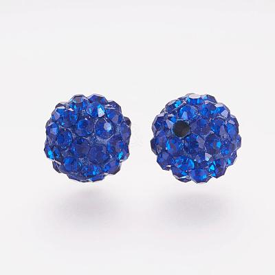 Polymer Clay Rhinestone Beads RB-K050-8mm-C19-1