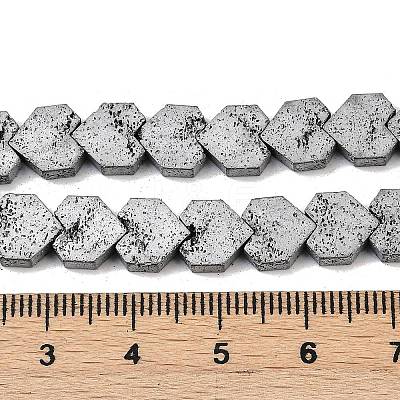 Electroplated Natural Lava Rock Beads Strands G-K388-04B-07-1