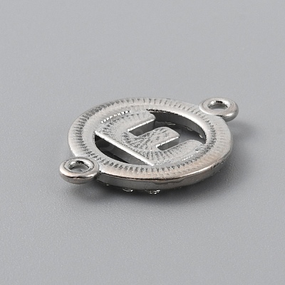Zinc Alloy Crystal Rhinestone Connector Charms ALRI-WH0005-17E-P-1