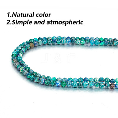 2 Strands Natural Chrysocolla & Lapis Lazuli Beads Strands G-GO0001-39-1