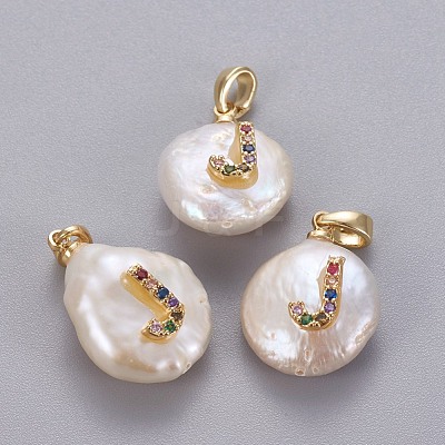 Natural Cultured Freshwater Pearl Pendants KK-L187-B-01J-1