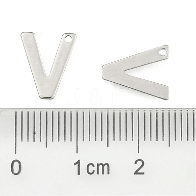 Tarnish Resistant 304 Stainless Steel Letter Charms LS-STAS-O072-V-1